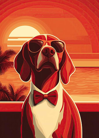 Cool Dog Sunset