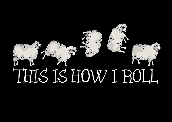 Sheep Lover Kids How I Roll Funny Sheep