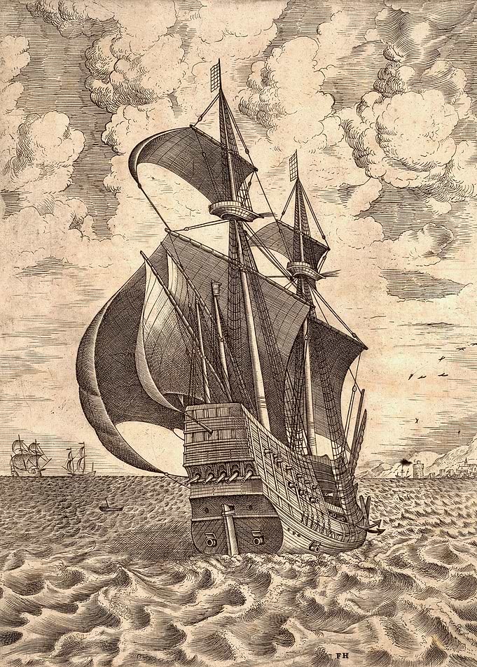 Sailing Ship Engraving