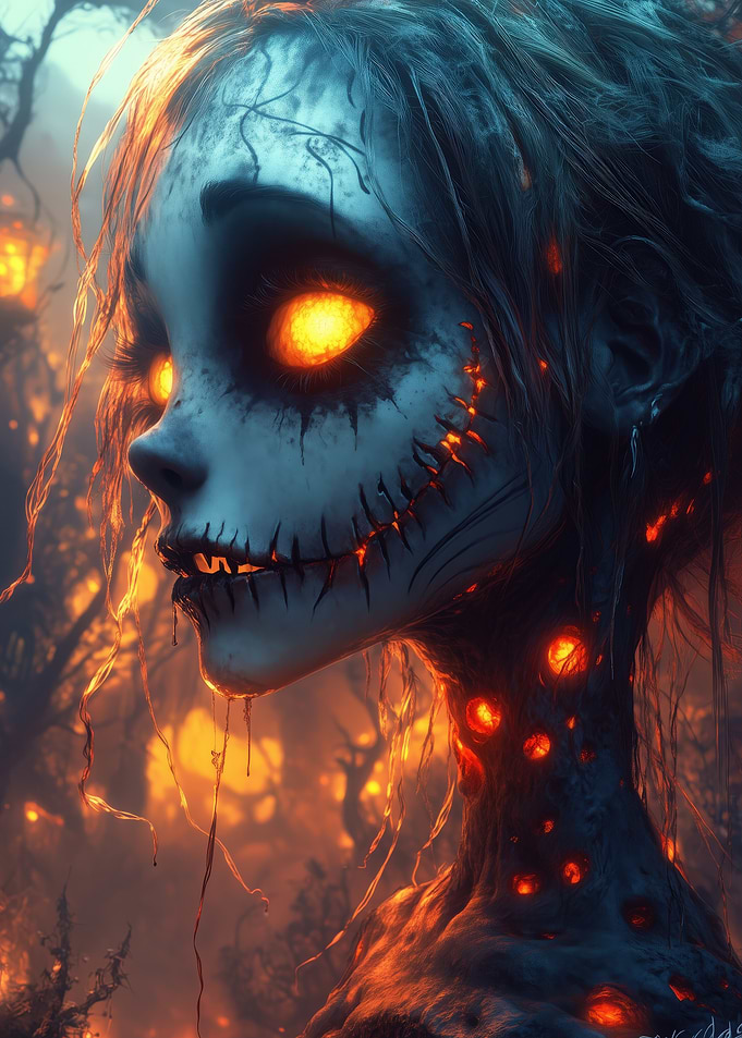 Burning Halloween Doll