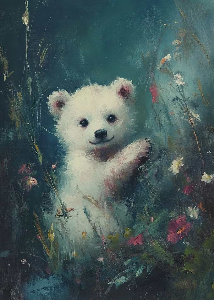 Smiling Polar Bear Cub