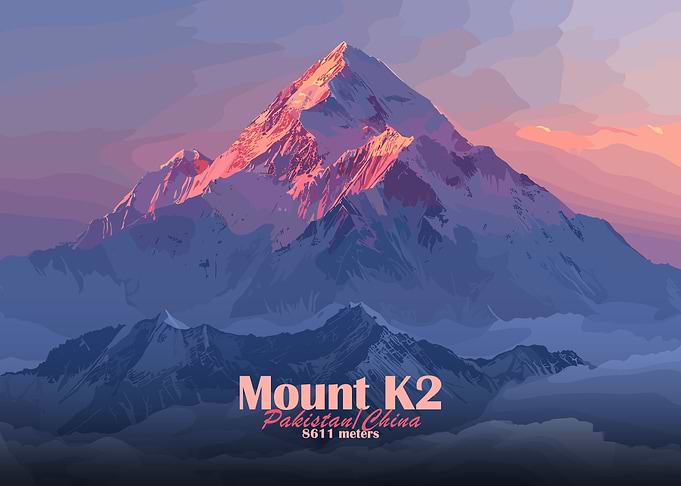 Mount K2 Illustration