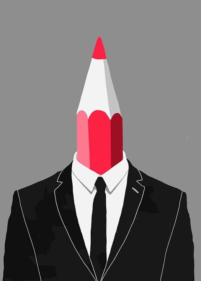Pencil Man in Suit
