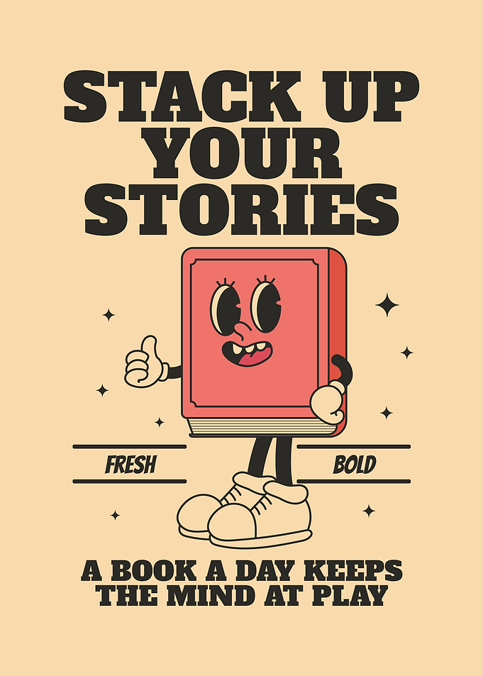 Retro Cartoon Book Character