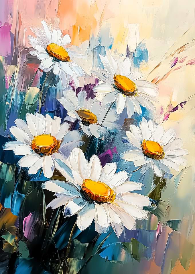 Daisy Bouquet Painting