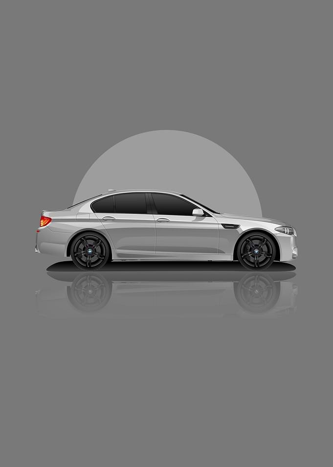 Silver BMW F10Sedan