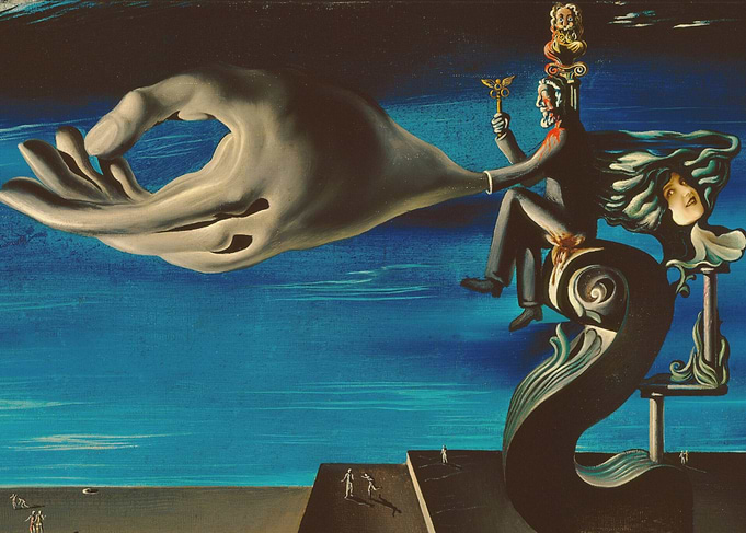 salvador dali Surrealist Hand and Figure