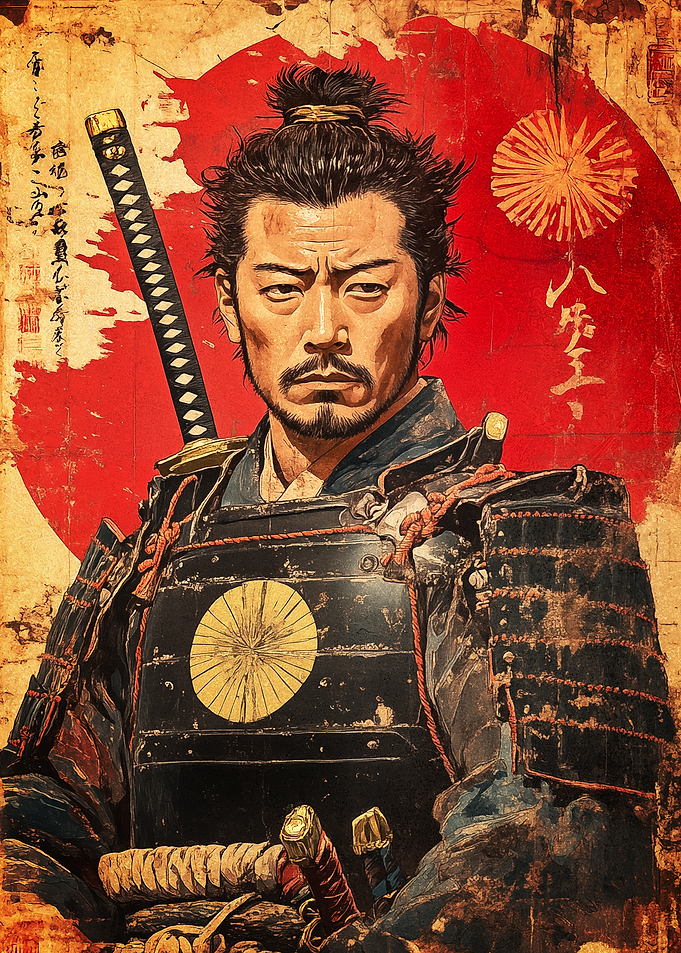Samurai Warrior Graffiti Artwork