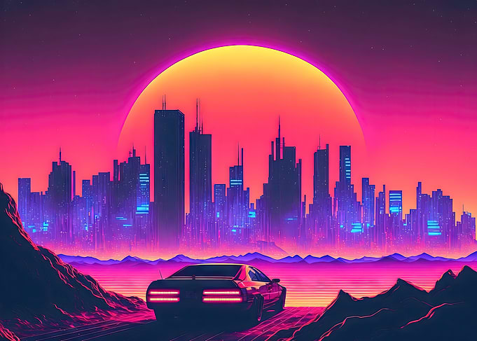 Retro Futuristic Cityscape