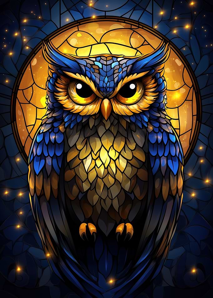Stained Glass Owl