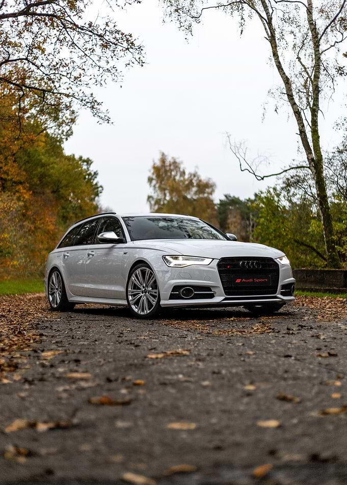White Audi S6 Avant