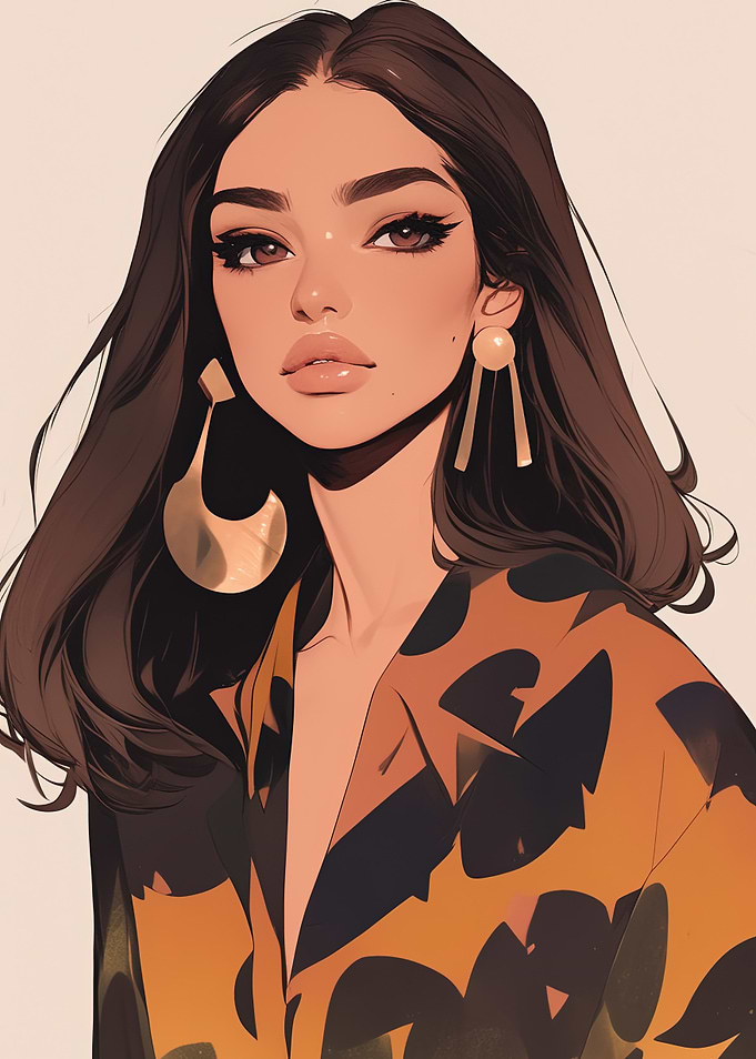 Digital Portrait of Woman
