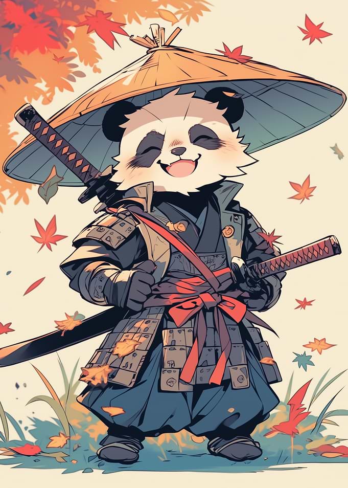 Panda Samurai - Cute samourai