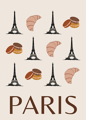 Parisian Delights Print Boho Terracotta Tones