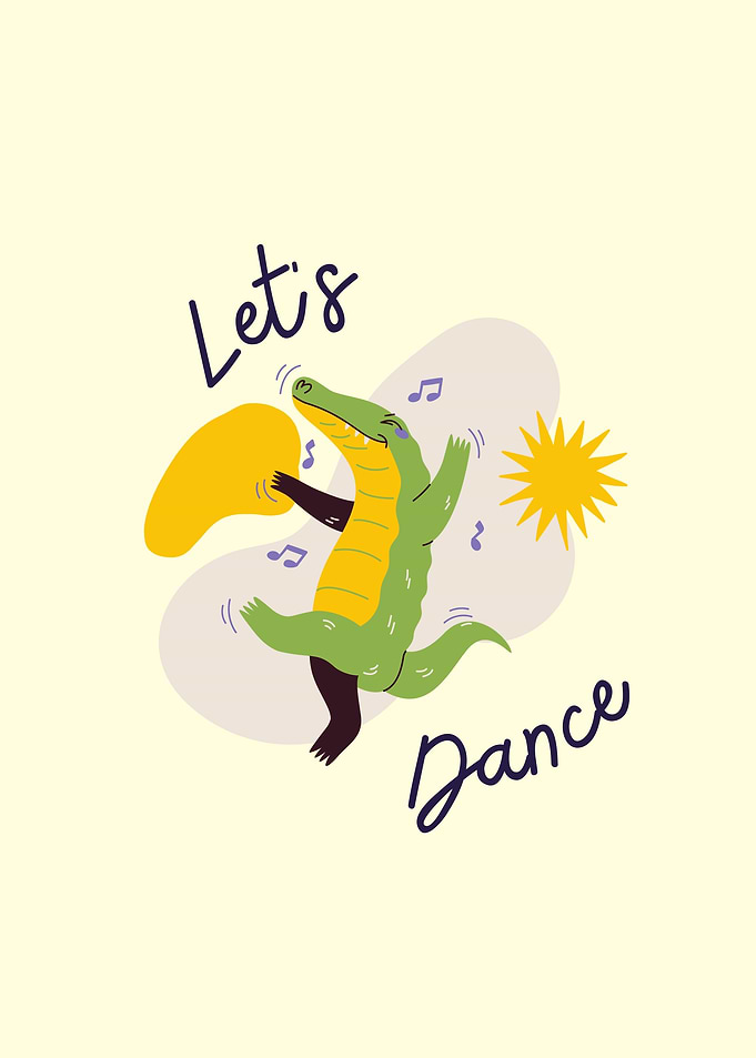 Dancing Crocodile Illustration