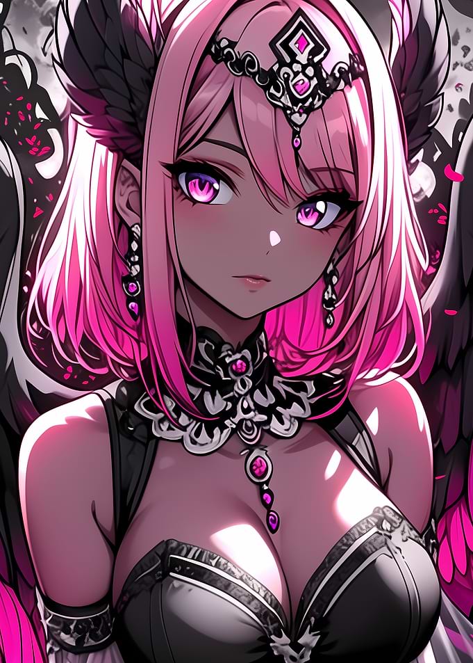 Pink-Haired Anime Angel