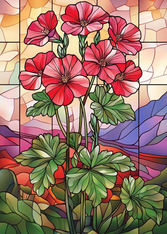 Stained Glass Flowers