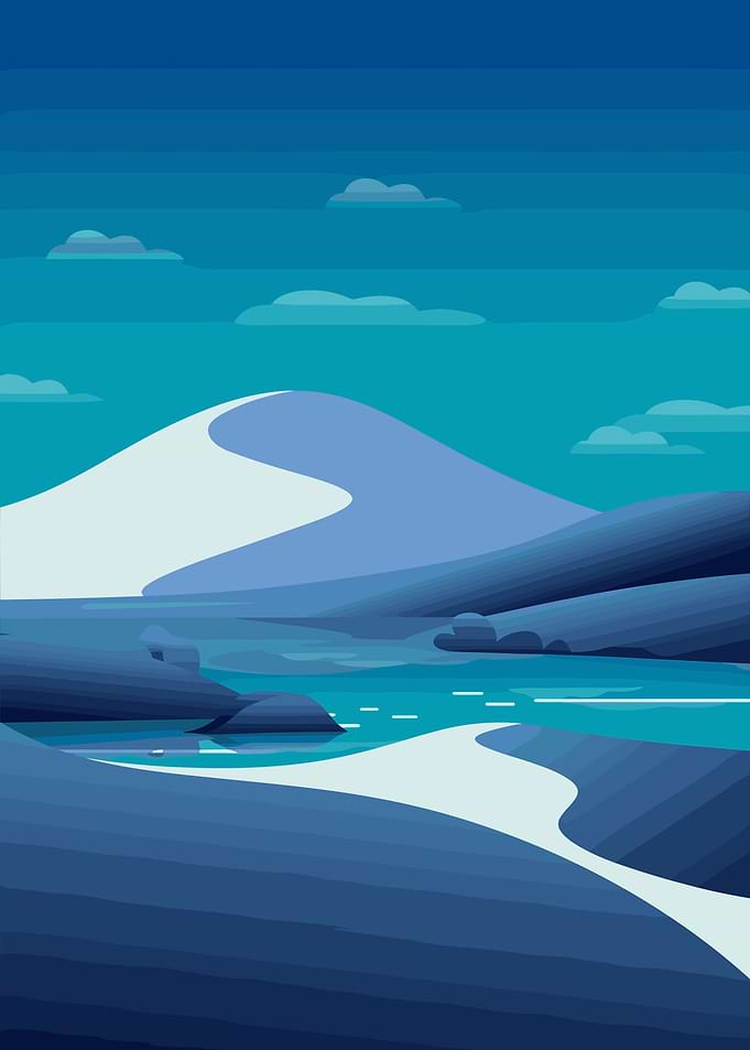 Blue Mountain Landscape