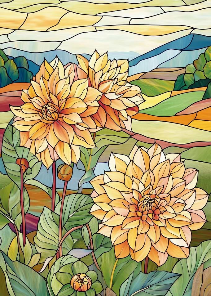 Stained Glass Flowers