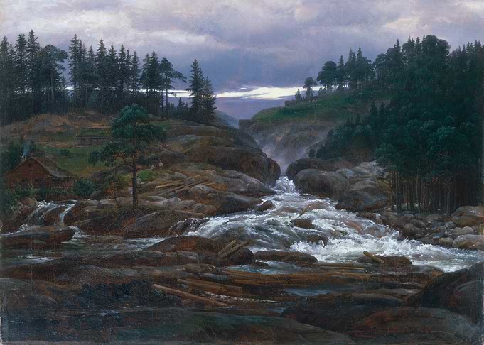 The Lower Falls of the Labrofoss (1827)