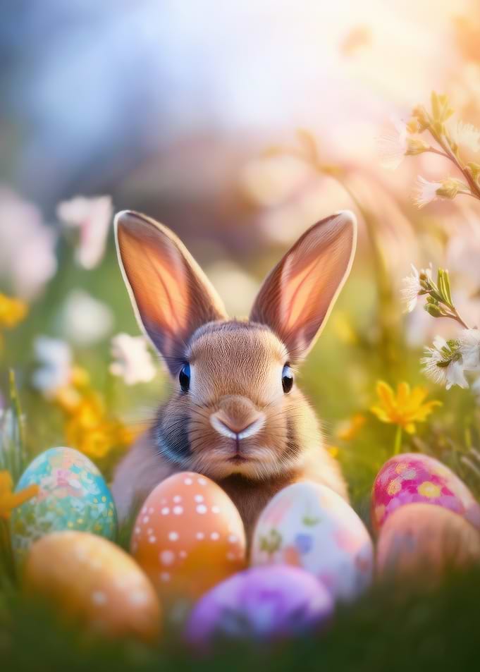 Easter Bunny with Eggs
