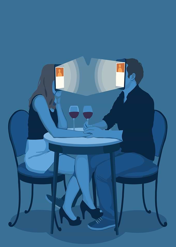 Online Dating Illustration