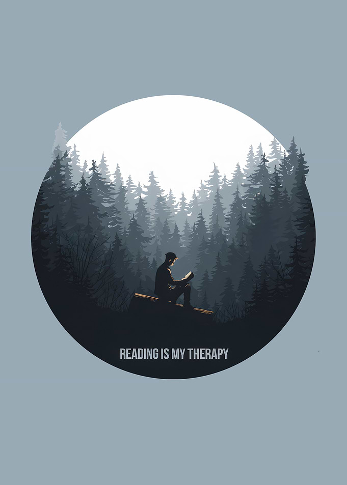 Reading is My Therapy – Book Lover Bookworm
