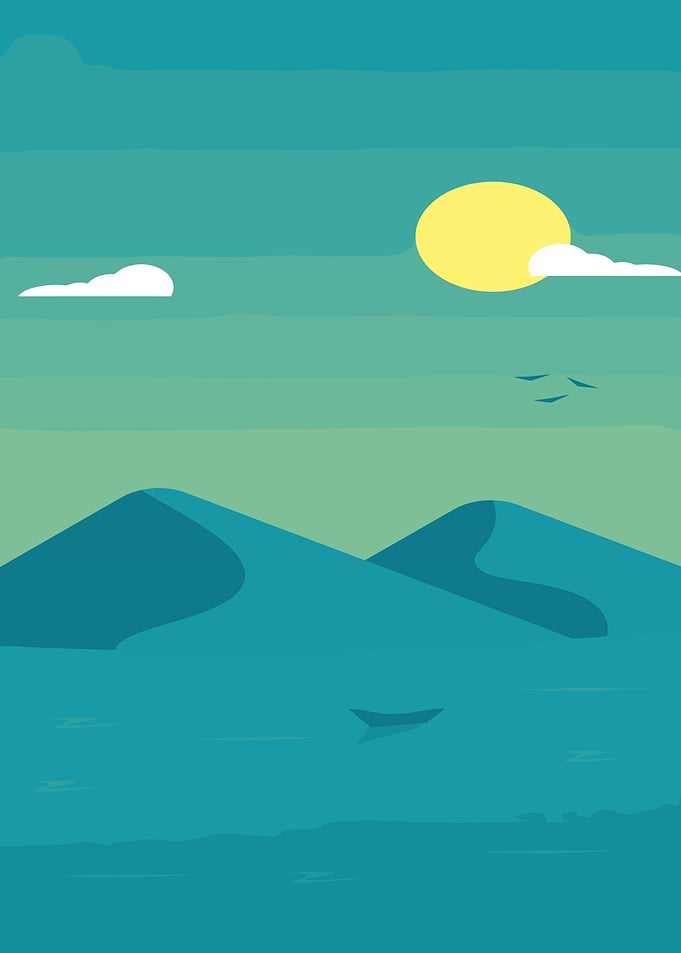 Minimalist Mountain Landscape