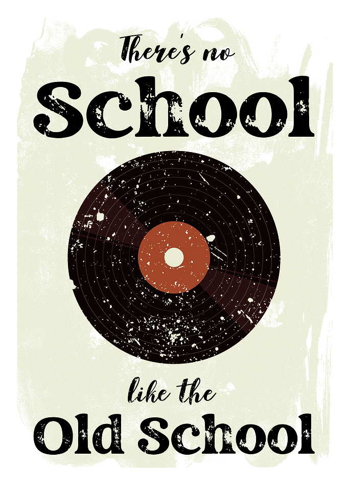 Old school vinyl with cool typography.