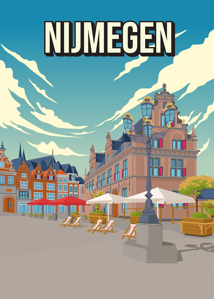 Nijmegen Cityscape Travel Art