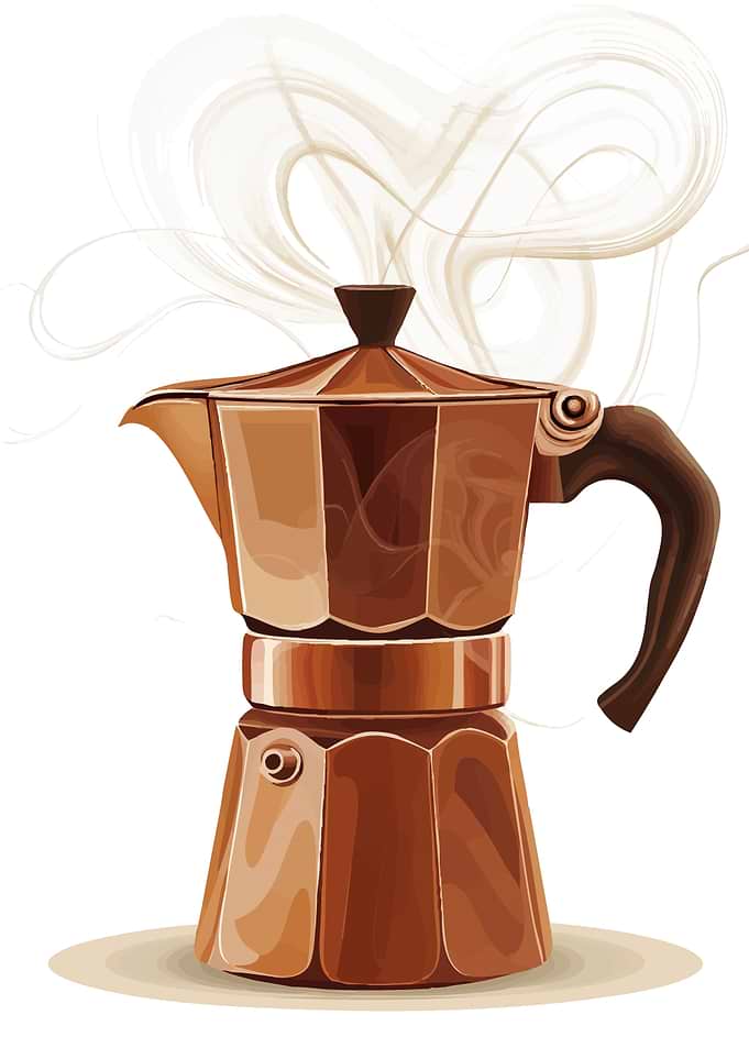 Copper Moka Pot with Steam