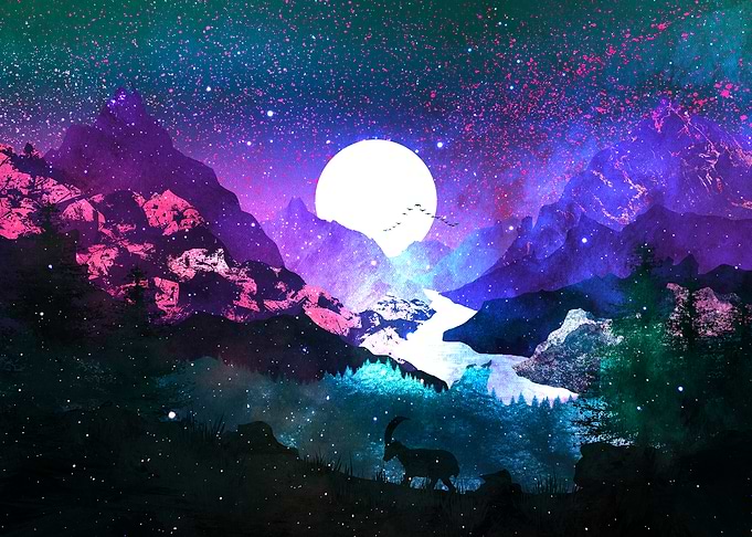 Mountain Night Sky