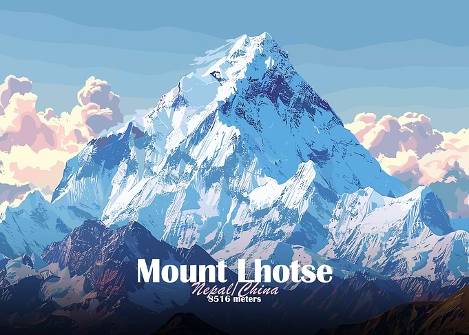 Mount Lhotse Illustration
