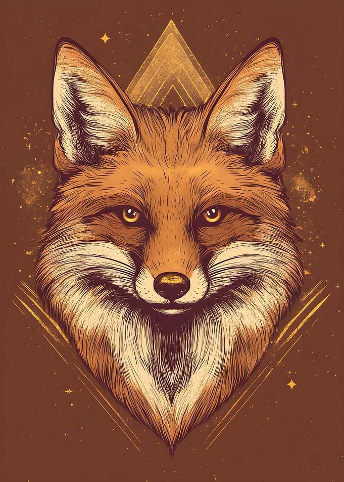 Animal Fox portrait Poster Art
