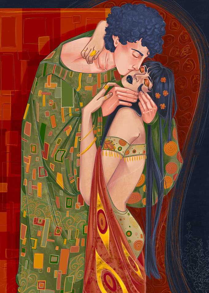 Klimt-Inspired Kiss