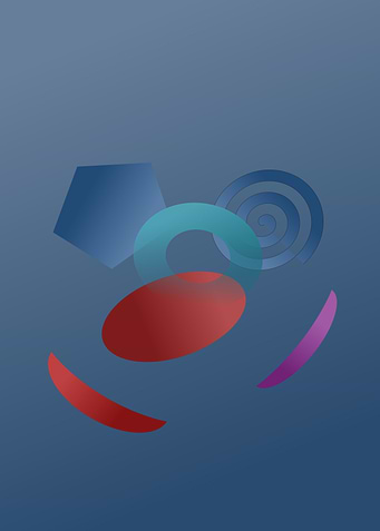 Abstract Geometric Blue Shapes