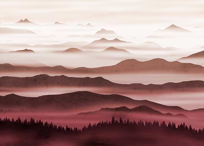 Misty Mountain Landscape