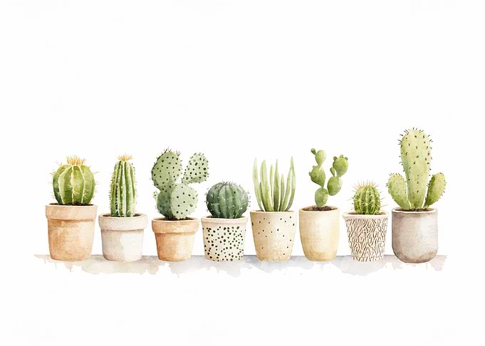 Cactus Watercolor Illustration