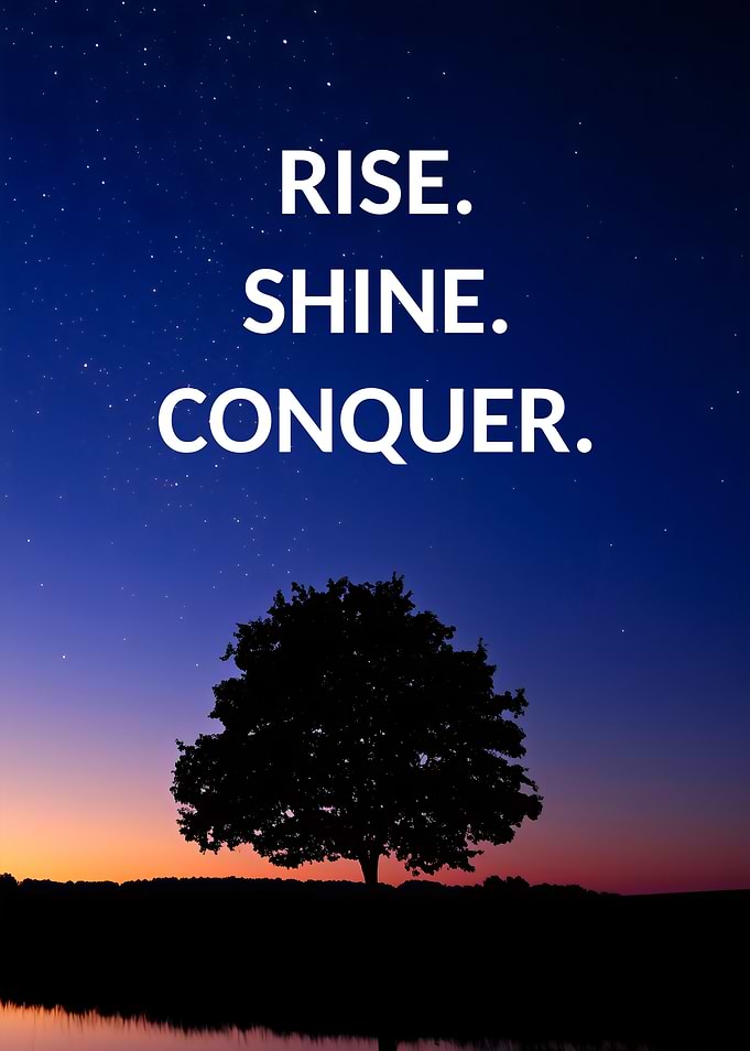 Tree Silhouette Motivational Quote