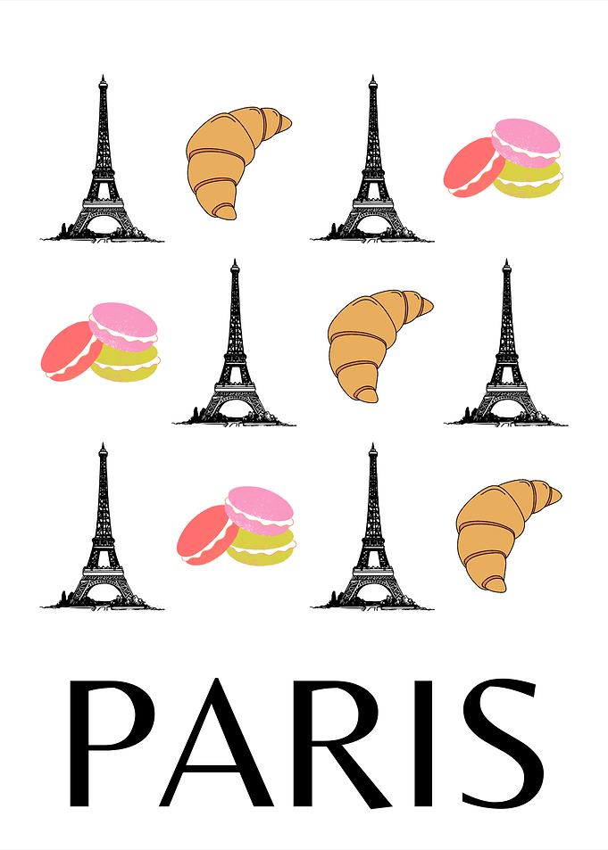 PParis Eiffel Tower Retro Modern Art Decor