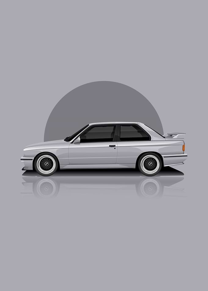 Silver BMW E30 M3
