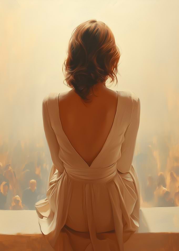Woman in White Dress