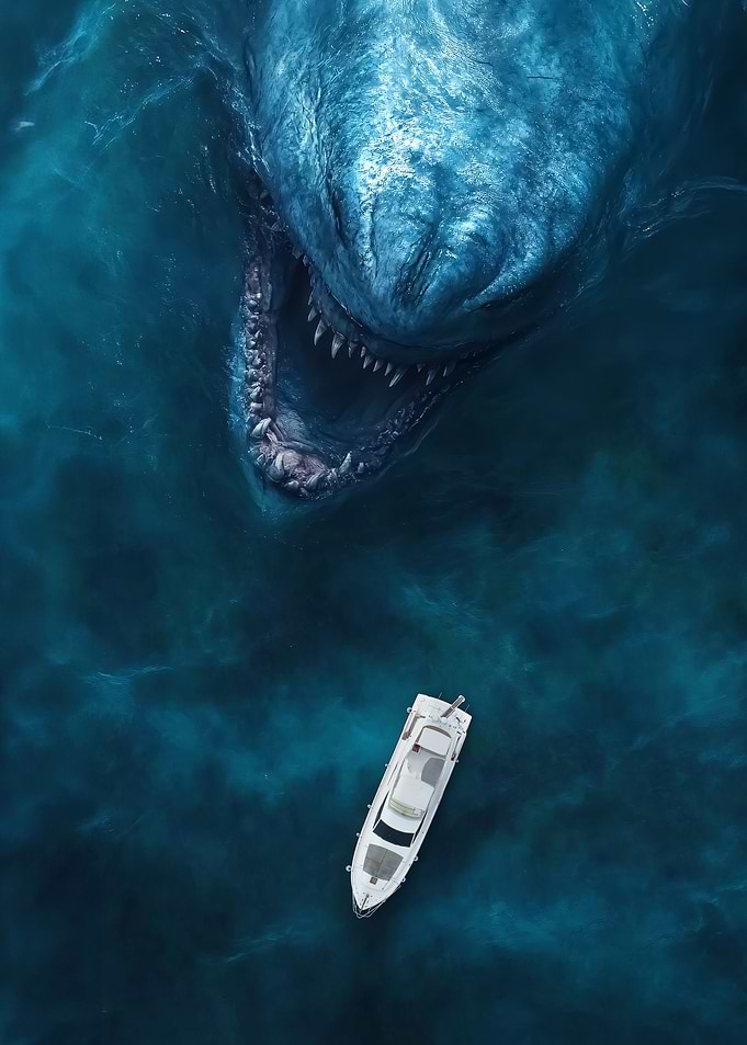 Giant Shark Threatening Yacht