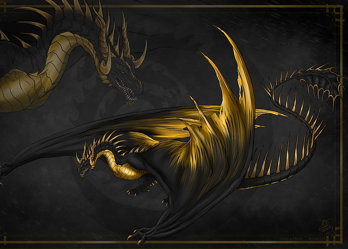 Black and Gold Dragon