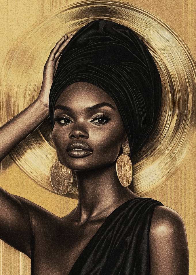 Black Woman in Gold