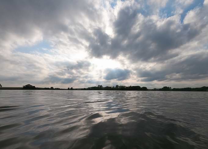 Cloudy Lake Landscape