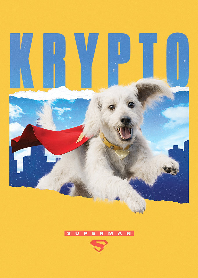 Krypto Metropolis Skyline Superman 2025 Movie Poster