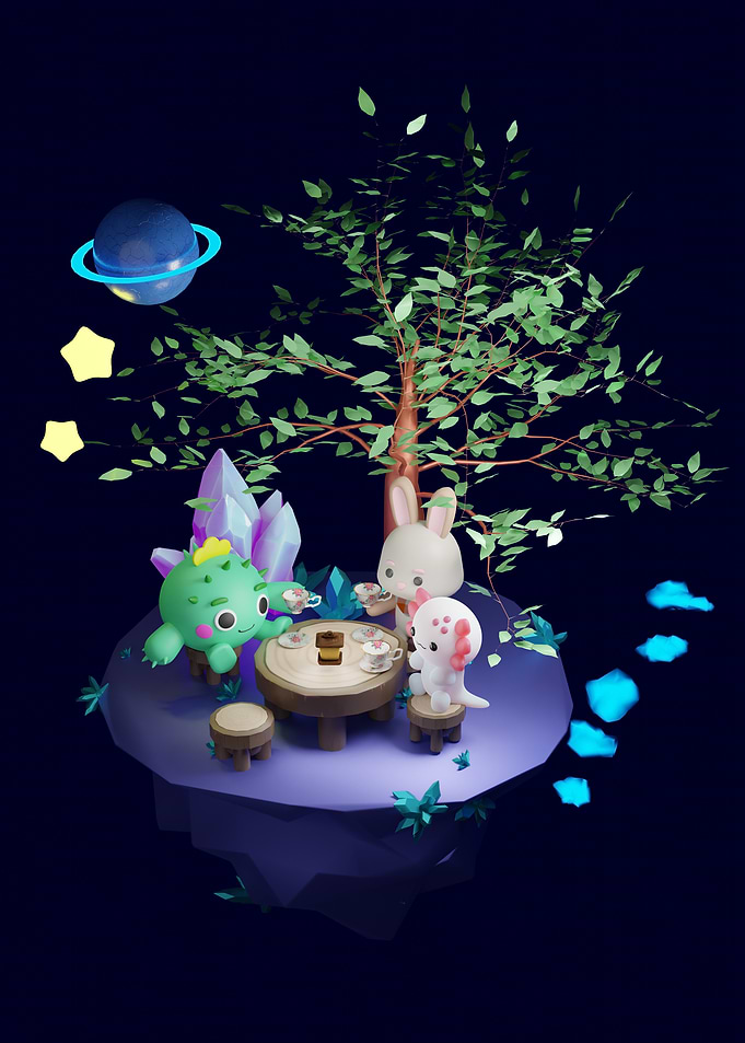 Cute Fantasy Tea Party