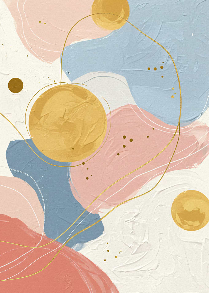 Abstract Gold & Pastel Art