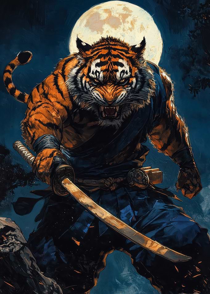 Tiger Samurai Warrior